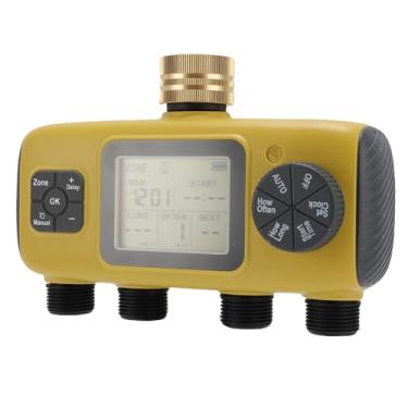 Imagem de Timer de Sprinkler, IPX5 Provo de água LCD Display 4 Pontos de Venda Timer de água do Jardim para Rega Manual de Atraso de Chuva Irrigação Automática para o Jardim