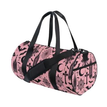 Imagem de Bolsas esportivas masculinas com caveiras mágicas para academia, viagens noturnas, bolsas femininas de fim de semana para viagens, Bats I8897, OneSize