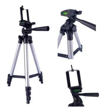 Imagem de Tripé Telescópico Profissional P/Câmera/Celular Nivelador Tripod 3110