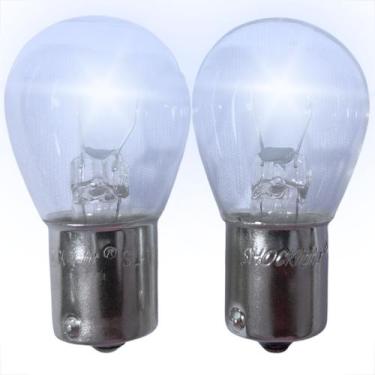 Imagem de Kit par 2 lâmpadas 1 polo 1141 12v 21w halogena 12 volts ba15s para la