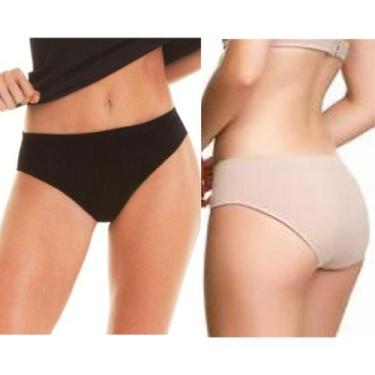 Imagem de Kit 2 Calcinhas Trifil Co 1971 Microfibra Cintura Alta, Preto, Macadam
