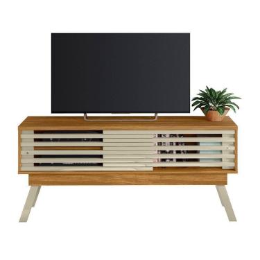 Imagem de Aparador Bancada Para Sala Frizz - 7 Decor Cumaru E Opala