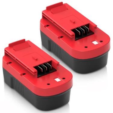 Imagem de 2 pacotes de 4,5 Ah Ni-Mh 18 volts de substituição para bateria Black and Decker 18V compatível com Black and Decker 18 Volt HPB18 HPB18-OPE 244760-00 A1718 FS18FL FSB18 Firestorm Ferramentas