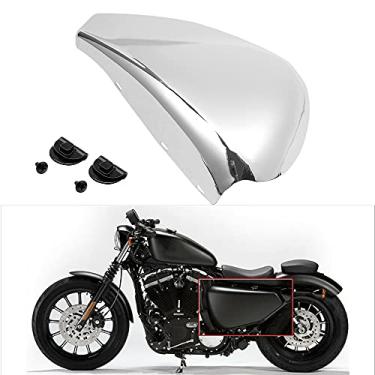 Imagem de HIYOYO Capa de bateria cromada do lado esquerdo serve para Harley Sportster XL883 XL1200 1200 883 2004-2013 2008