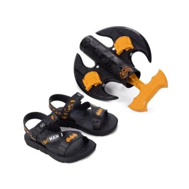 Imagem de Sandália Infantil Grendene Batman Lançador Preto, Preto, 30