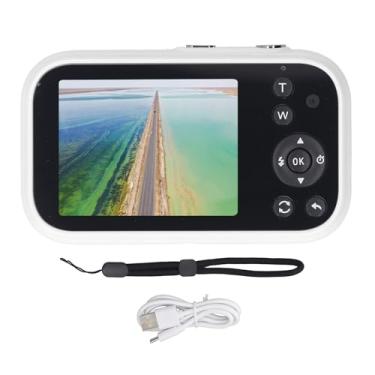 Imagem de Câmera digital Câmera de vídeo compacta portátil de zoom 16x Zoom 16x para estudantes e crianças com 48MP HD 1080p FHD Screen 2,8 polegadas 11 filtros 3 jogos Material leve ABS (Branco)