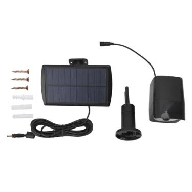 Imagem de Solar Light Motion Sensor IP65 impermeável 2200mAh bateria simulada câmera de segurança para pátio Outdoor Home Safety ABS Material 11 lâmpada Beads 3 modos de trabalho
