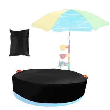 Imagem de Capa de Piscina Crianças para Step2 Play & Shadow Pool, 105cm Capa em Tecido Oxford 600D Impermeável Resistente ao Sol Redonda e Resistente com Bolsa Arrumação(Preta)