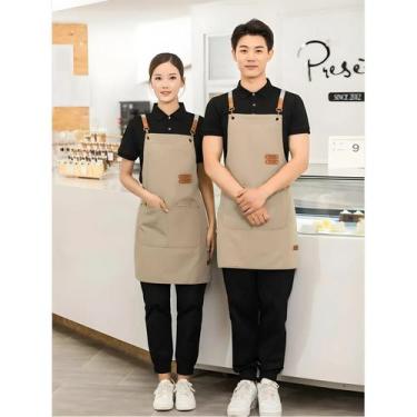 Imagem de Avental De Cozinha À Prova D'água Para Mulheres E Homens Com Bolsos Pa