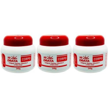 Imagem de Kit 3 Creme Hidratante Colágeno Elastina Vitamina E com Filtro Solar 2