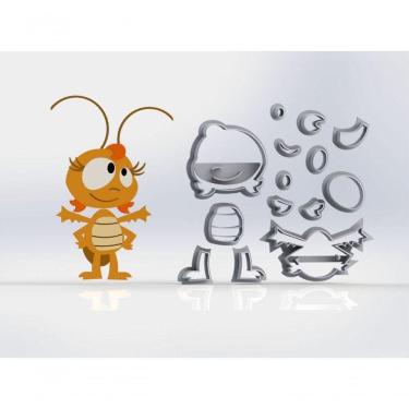 Imagem de Cortador Galinha Pintadinha Dona Baratinha Tamanho 10cm