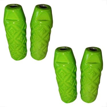 Imagem de 2 PARES Apoio Pedaleira Bmx Pezinho Trolinha Suporte De Pé Aluminio Verde Neon Bicicleta Bike