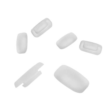 Imagem de hengfento2 Novas almofadas de nariz de substituição de 13 mm x 7 mm para óculos de sol Costa Mar/Maui Jim Aviator Push-in para óculos de sol de silicone macio, protetores de nariz antiderrapantes (13