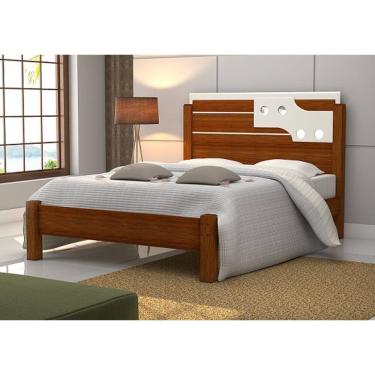 Imagem de Cama De Casal Luiza 1.40 Cinamomo/Off White – Vitamov