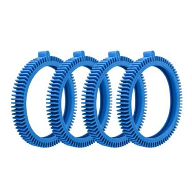 Imagem de ANTOBLE Kit de pneu dianteiro azul 896584000-143 com pneus de substituição Super Hump para Hayward Phoenix Poolvergnuegen AquaNaut 200, 400, 450 limpador de piscina, 2 rodas e 4 rodas (pacote com 4)