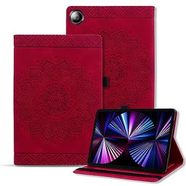 Imagem de Rosbtib Capa para Samsung Galaxy Tab A9 de 8,7 polegadas 2023, capa de couro PU premium à prova de quedas com suporte para lápis para Galaxy Tab A9 de 8,7 polegadas - vermelha