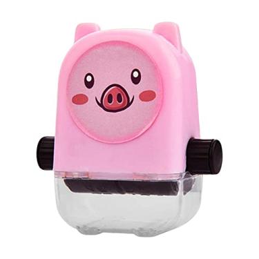 Imagem de shamjina Carimbo de rolamento de número compacto Material escolar Rolo de ferramenta de de aprendizagem Carimbo de ensino digital para professores de, Subtração Rosa