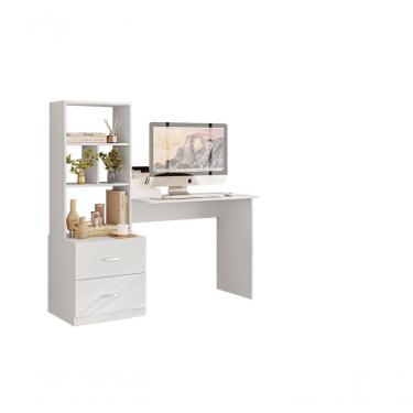 Imagem de Escrivaninha Mesa Isis Armário Com Gavetas Branca