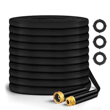 Imagem de Mangueira de jardim de 30 m, mangueira de água leve e flexível, não expansível, acessórios de metal à prova de vazamento de 0,9 cm, não expansível, sem dobras, portátil, resistente ao desgaste para
