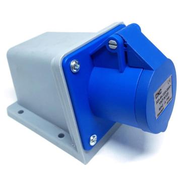 Imagem de Tomada Fêmea Sobrepor 2P+T 32A YHT-N123 Azul CNC