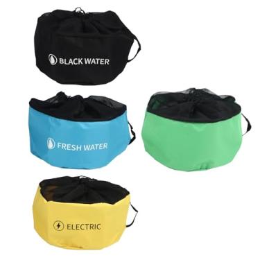 Imagem de Generic Bolsa de Acessórios para Trailers, RV Water Mangueira Multifuncional Várias áreas de Armazenamento Com Ganchos e Tiras de Loop para Mangueira de água Preta Fresca (4 Nível)