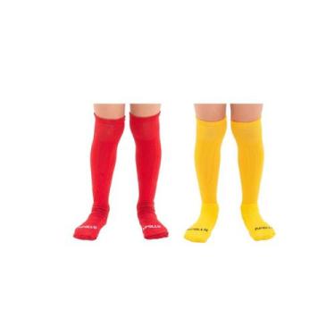 Imagem de Kit 10 Pares Meião Futebol Infantil Juvenil Bebe Cano Longo Em Cores S