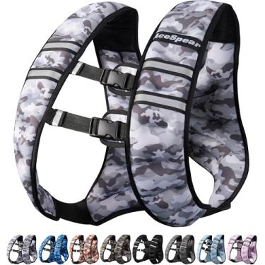 Imagem de AceSpear Colete pesado para homens e mulheres 4,5 kg/6,4 kg/8,2 kg/10,9 kg colete de peso corporal para corrida, caminhada, treino de força (camuflagem meia-noite, 5,4 kg)