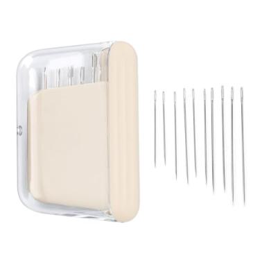 Imagem de Haofy Caixa de Agulha Magnética, Portador de Agulha Organizador de Agulha Organizador Portátil Mini Caixa de Armazenamento de Costura Com 10 Agulhas para Costurar Artesanato Artesanal (Alperce)