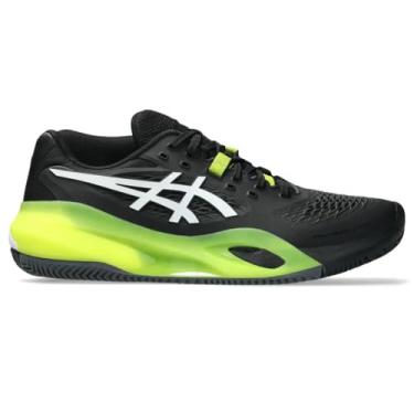 Imagem de Tênis ASICS Gel-Resolution X Clay (Saibro) Masculino Preto e Verde Limão (BR, Adulto, Numérico, 38)