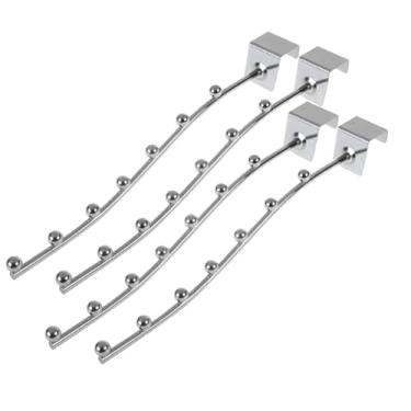 Imagem de OUFEIJIA Prateleiras DIY prateadas penduradas em aço inoxidável, varal de secagem de janela, rack de secagem de roupas, organizador de cabide para prateleiras de lojas