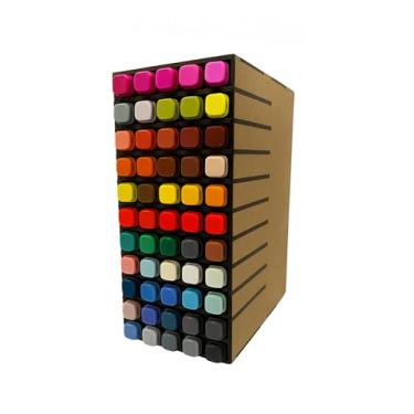 Imagem de ORGANIZADOR DE CANETINHAS EM MDF - EXPOSITOR ATÉ 36, 60, 120 CANETAS(60 CANETINHAS)