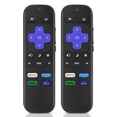 Imagem de (Pacote com 2) Controle remoto substituído para Roku TV - Heart Harbor
