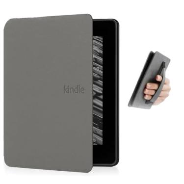 Imagem de Capa Para Kindle 11ª Geração 2024 e 2022 (C2V2L3 e RS23CV) – Função Liga/Desliga - Suporte Alça - Fechamento magnético - Sistema de Hibernação - Cores (Cinza)