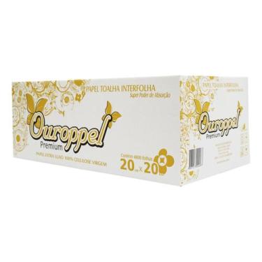 Imagem de Papel Toalha Interfolha 2 Dobras Folha Simples Premium 4.800 folhas Ou