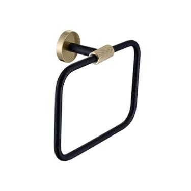 Imagem de Suporte para escova de vaso sanitário com copo de vidro, suporte para rolo de papel higiênico de parede, gancho para cabide de roupão de aço inoxidável, acessórios de banheiro, anel para toalha