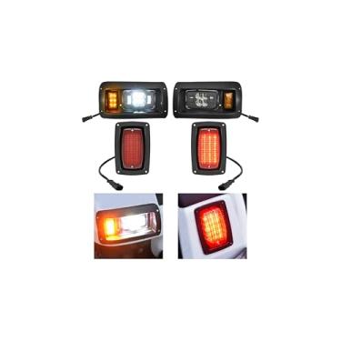 Imagem de SAUTVS Kit de faróis e lanternas traseiras de LED para carro de clube DS 1993+ acessórios de carrinho de golfe, luz traseira frontal de 12 V, compatível com carro de clube DS 1993+ carroceria padrão