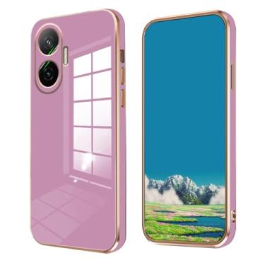 Imagem de Anlalish Compatível com Xiaomi Poco F7 capa de silicone à prova de choque, para Xiaomi Poco F7 capa de telefone fina capa de proteção fofa (roxa)