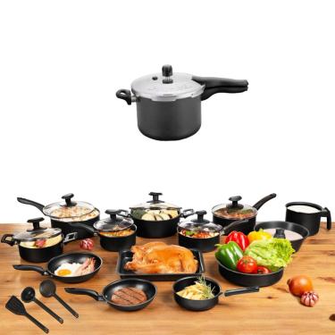 Imagem de Conjunto Panelas 17 Pc Antiaderente Panela Pressão 4,5l