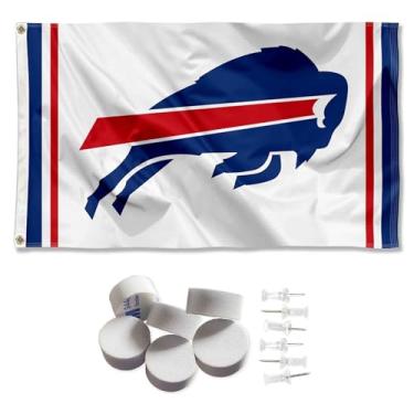Imagem de Buffalo Bills White Banner and Tapestry Wall Tack Pads