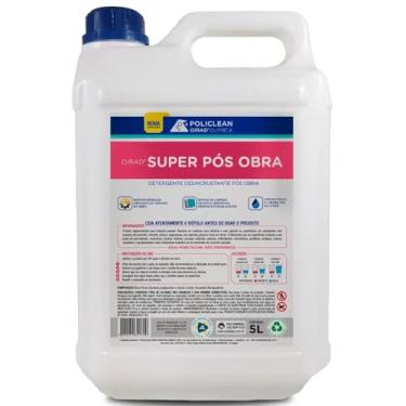 Imagem de Limpador Super Pós Obra 5L Pisos Porcelanatos, Cerâmicos, Pedras, Removedor De Tintas