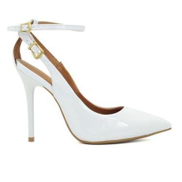 Imagem de Sapato Vizzano Original Scarpin Salto Fino Feminino 117, Branco, 35