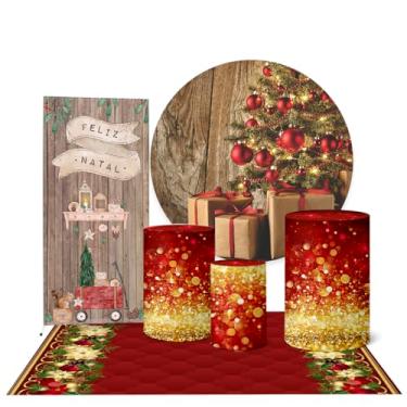Imagem de Trio Capas Cilindro + Painel + Lateral e Tapete Natal (K3NAT0028)