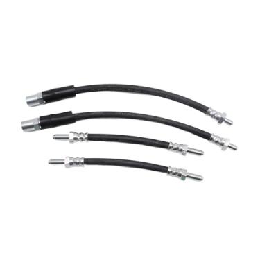 Imagem de Generic 4 peças mangueiras de freio linha flexível gbh250 peça de reposição fácil instalação conjunto de tubo de freio premium dianteiro traseiro para