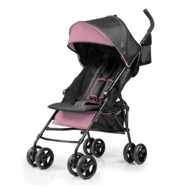 Imagem de Carrinho de Bebê Leve Summer by Ingenuity 3D Mini - Rosa - Reclinável, com Capota Solar...