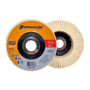 Imagem de Disco Flap de Feltro Flexível para Polimento 4.1/2" (115mm) - Berwange