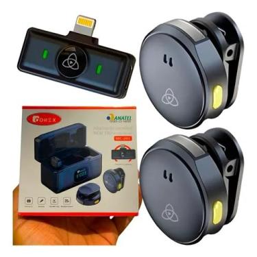 Imagem de Microfone Sem Fio Duplo Tipo-C – Áudio Profissional para TikTok, Aulas e Vídeos, Gravação de Estúdio Som Limpo, Sem Fios e Sem Ruídos e com Case de Carregamento