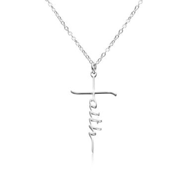 Imagem de Ruirenan Colar feminino fashion com pingente de cruz de trevo da sorte fé Jesus para mãe, filha, irmã, aniversário, Natal, Dia das Mães, presentes religiosos cristãos