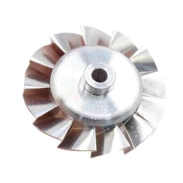 Imagem de MERIGLARE Impulsor de alumínio CNC de 27 mm Alta precisão Fácil instalação Acessórios resistentes Impulsor de ventilador dutado sem escovas prático