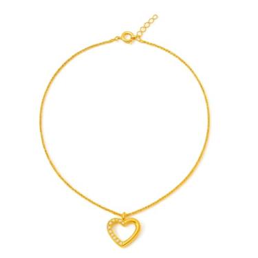 Imagem de Colar Coração Banhado A Ouro 18K Com Zircônias Cravejadas Delicado Elegante Atemporal Ideal Para Presente Para Mães Namorados E Aniversários - Lunnanel Semijoias