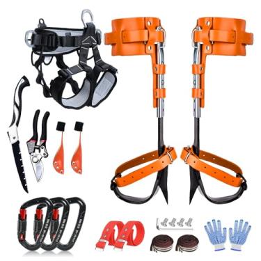Imagem de Auckyeer Equipamento de escalada de árvores, pontas de escalada de árvores, com alças ajustáveis, pontas de escalada de árvores para trabalho em árvores